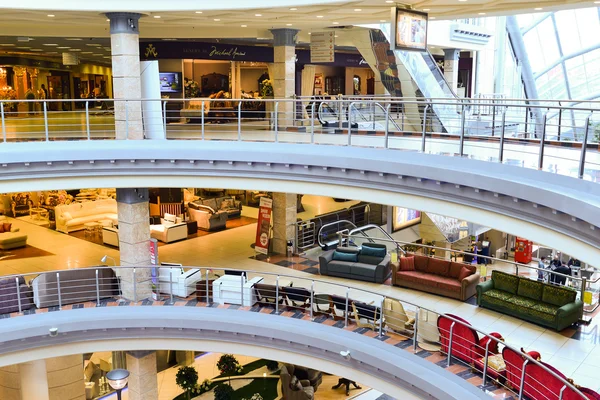 MOSCOW, RUSSIA - MARCH 05 2015: Interior Furniture shopping complex Grand. Furniture shopping mall GRAND - the largest specialty shop in Russia and Europe. — Stock Photo, Image