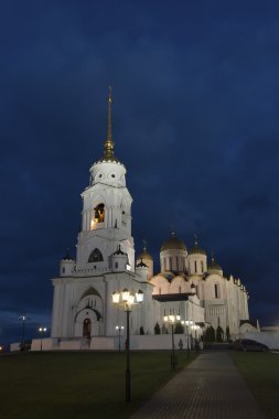 Uspensky Katedrali - UNESCO Dünya Miras Listesi. Altın yüzük Rusya'nın seyahat. Vladimir, Rusya Federasyonu