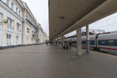 Moscow, Rusya Federasyonu-01.11.2015. Kursky istasyonunda yüksek hızlı tren