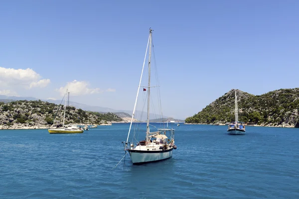 Kemer, Turkey - 06.20.2015. Türkiye'nin sahil yat