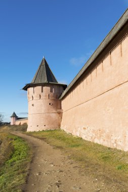 Suzdal, 1350 kurulan manastırda Wall St. Euthymius. Rusya seyahat altın yüzük