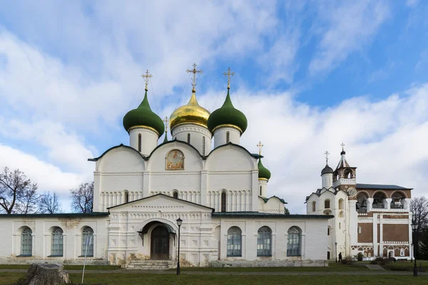 Cattedrale di trasfigurazione nel monastero di Sant'Eutimio a Suzdal fu costruita nel XVI secolo. Anello d'oro della Russia Viaggi — Foto Stock