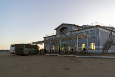 Rusya, Suzdal - 06.11.2011. Otobüs istasyonu şehir, kasaba, altın yüzük seyahat bir parçasıdır