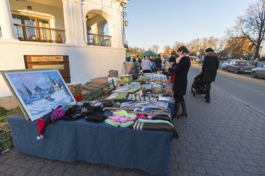 Rusya, Suzdal - 06.11.2011. Ticaret alanı - şehrin tarihi merkezine altın yüzük seyahat bir parçasıdır