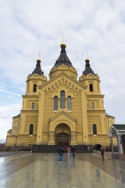 Nizhny Novgorod, Rusya - 03.11.2015. Cathedral St. Alexander Nevsky. 19. yüzyıl