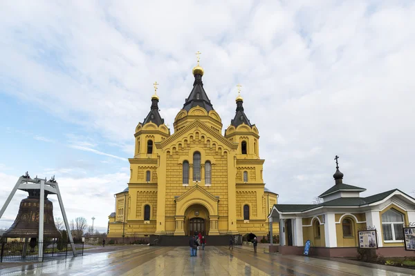 Nizhny novgorod, russland - 03.11.2015. kathedrale st. alexander nevsky. 19. Jahrhundert — Stockfoto