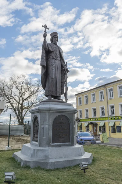 Vladimir, Rusya Federasyonu-05.11.2015. anıt Duke Vladimir, şehrin kurucusu. Altın turizm yüzük — Stok fotoğraf
