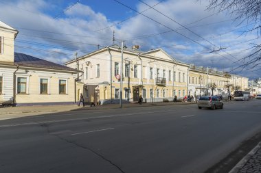 Vladimir, Rusya Federasyonu-05.11.2015. Bolshaya Moskovskaya Street - tarihi şehir merkezinde