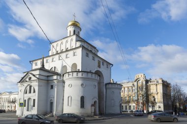 Vladimir, Rusya Federasyonu-05.11.2015. 12. yüzyılda inşa Golden Gate. Altın yüzük seyahat.
