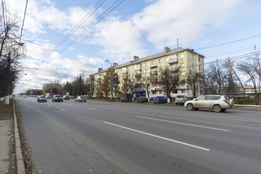 Vladimir, Rusya Federasyonu-05.11.2015. Lenin Caddesi görünümünde öğleden sonra