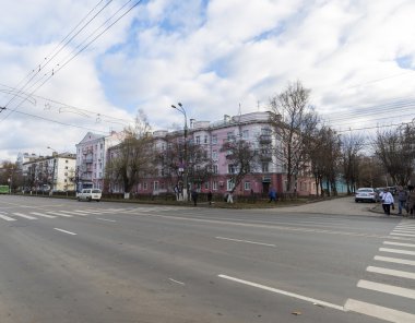 Vladimir, Rusya Federasyonu-05.11.2015. Lenin Caddesi görünümünde öğleden sonra