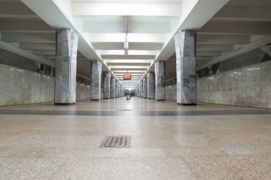 Nizhny Novgorod, Rusya Federasyonu - Kasım 02.2015. Avtozavodskaya metro istasyonu iç