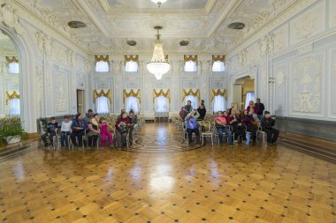 Nizhny Novgorod, Rusya - 03.11.2015. Balo salonunda Müzesi Emlak Rukavishnikov