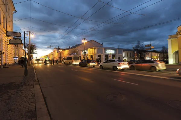 Vladimir, Federacja Rosyjska-listopada 05.2015. Bolshaya Moskovskaya Street jest historyczne Śródmieście — Zdjęcie stockowe