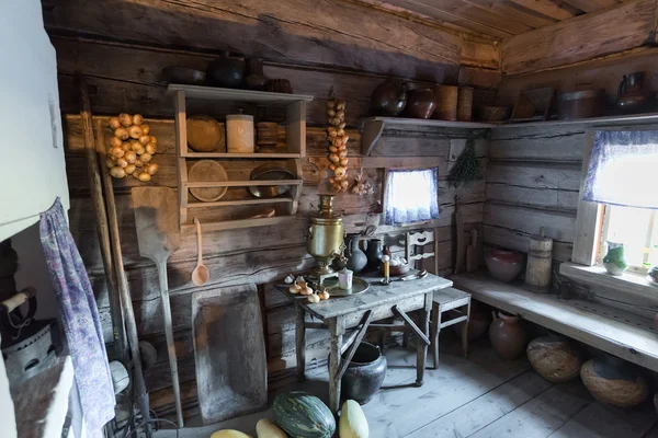 Suzdal, Russia - November 06, 2015.  interior of peasant houses in  Museum  Wooden Architecture — Stock Photo, Image