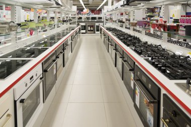 Moskova, Rusya - Şubat 02. 2016. Eldorado ocaklar, satan elektronik büyük zincir Mağazalar