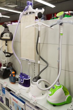 Moskova, Rusya - Şubat 02. 2016. vapurları zincire Eldorado, büyük zincir mağazalar elektronik satış