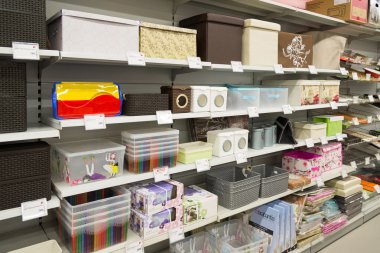 Moskova, Rusya - Şubat 02. 2016. Eldorado kutularda var büyük zincir mağazalar