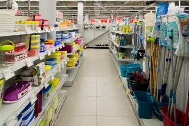 Moskova, Rusya - Şubat 02. 2016. büyük zincir mağazalar elektronik satış Eldorado iç kısmıdır