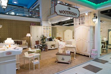 Khimki, Rusya Federasyonu - 13 Şubat. 2016. Grand mobilya alışveriş, en büyük özel mağazaları çocuk odası mobilyaları.