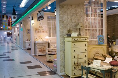 Khimki, Rusya Federasyonu - 13 Şubat. 2016. Grand mobilya alışveriş, en büyük özel mağazaları çocuk odası mobilyaları.