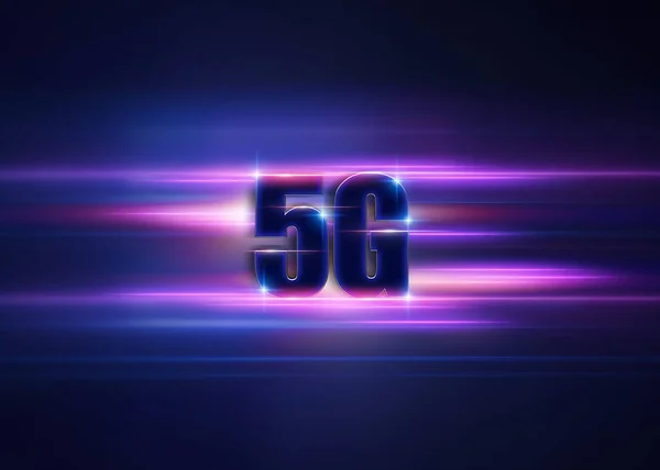 Abstract 5G conceptual information technologies background illustration