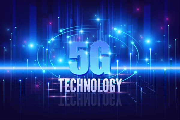 추상 5G 개념 정보 기술 배경 삽화 — 스톡 사진