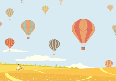 Sıcak hava balonları alanları üzerinde