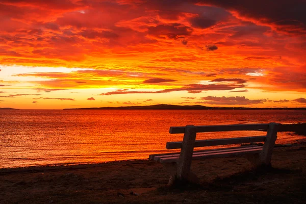 Beautiful sunset by the beach — Stock Photo, Image