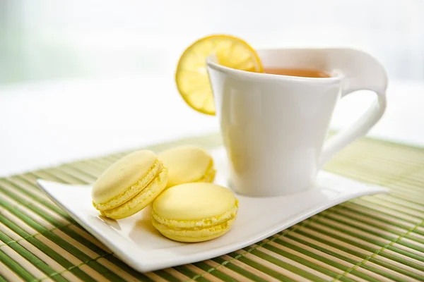 신선한 레몬 macarons 로열티 프리 스톡 이미지
