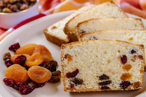 Detail of cake with dried Fruit — Stock Photo, Image