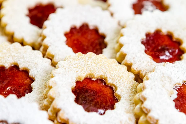 Galletas Linzer Imágenes de stock libres de derechos