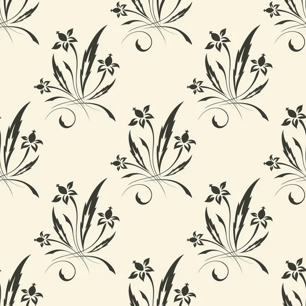 Vecteur fond floral sans couture — Image vectorielle