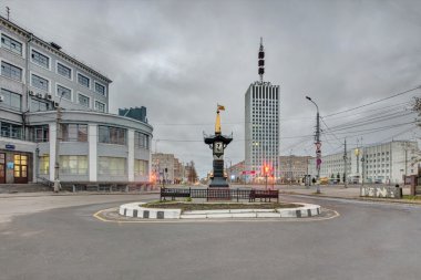 Lenin kare Arkhangelsk Sıfır kilometre taşı