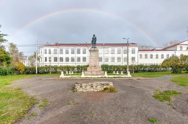 Arkhangelsk. Monument à Pierre le Premier — Photo