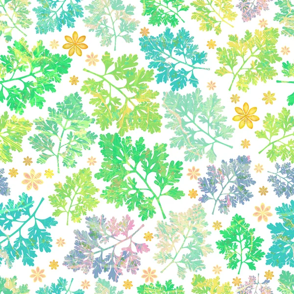 Seamless green leaves pattern. Vector, EPS 10. — Stock Vector