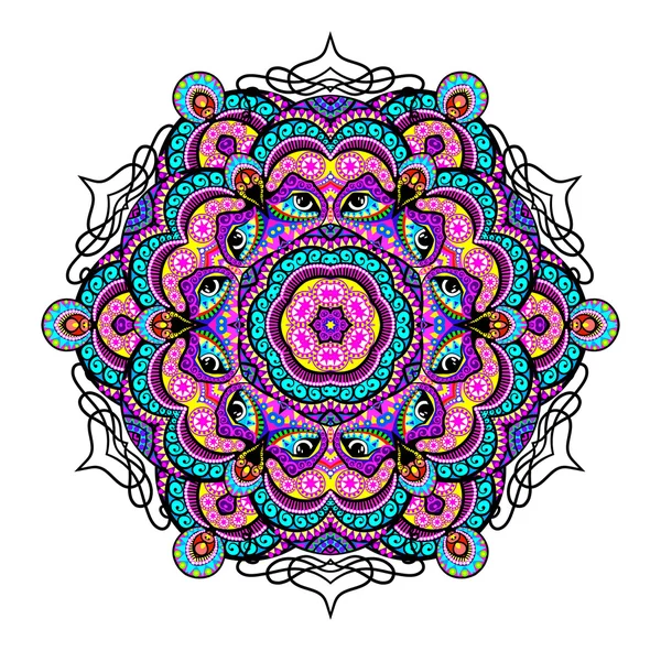 Ornement beau fond avec mandala. Cartes parfaites pour votre design. Illustration vectorielle, EPS10 — Image vectorielle