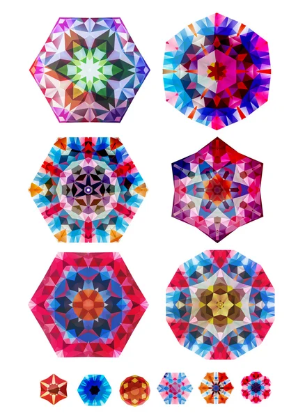 Coloridas formas geométricas polígono para su diseño. Vector, EPS10 . — Archivo Imágenes Vectoriales