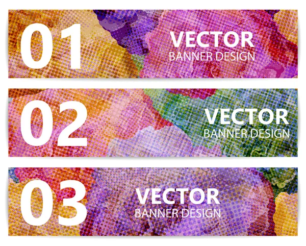 Set of floral banners or backgrounds. Abstract vector illustration, EPS10 — Stock vektor