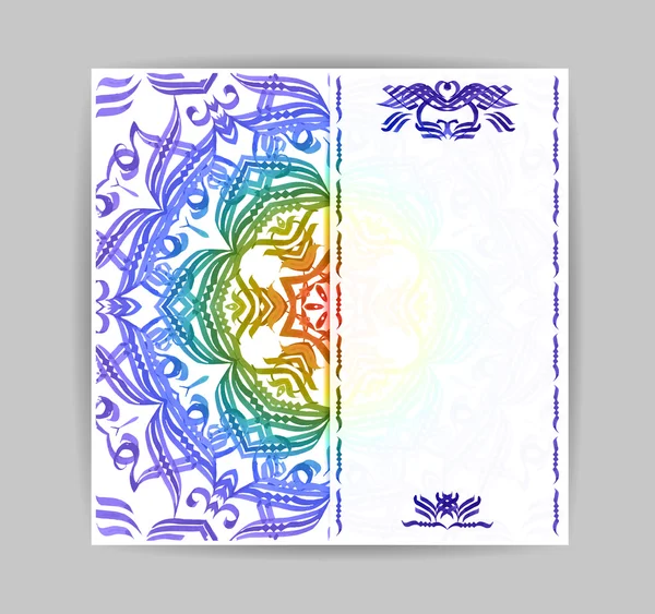 Hermosa tarjeta de felicitación o fondo para el diseño. Invitación con encaje y adornos florales, hermosa postal de lujo, papel viejo, portada de página adornada, plantilla de patrón ornamental. Vector, eps10 . — Vector de stock