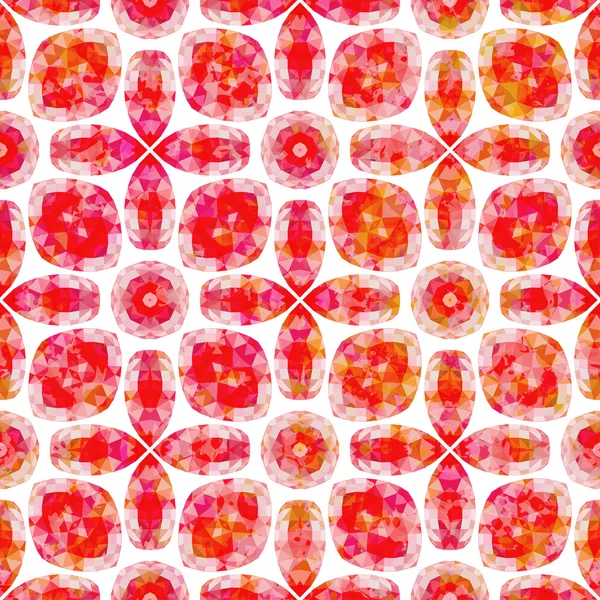 Seamless rubies stones pattern. Vector, EPS10 — Stock Vector