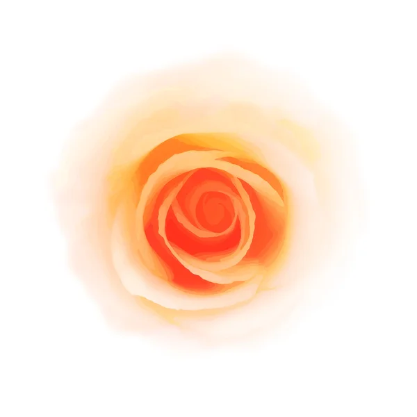 Rosa romántica sobre fondo blanco. Ilustración vectorial, EPS10. Concepto de arte para invitaciones de boda, tarjetas, felicitaciones . — Vector de stock