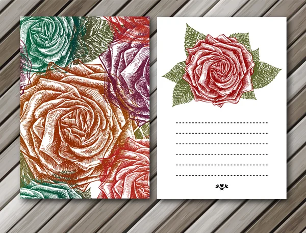 Vintage roses background. Vector, EPS10 — Stock Vector