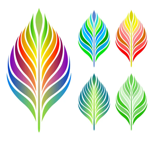 Vector set of leaves, collection. — Stock Vector