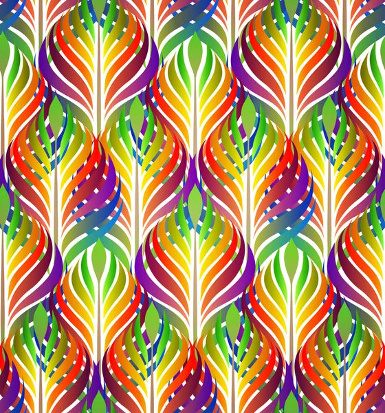 Seamless pattern with abstract leaves. Vector, EPS10. — Stock Vector
