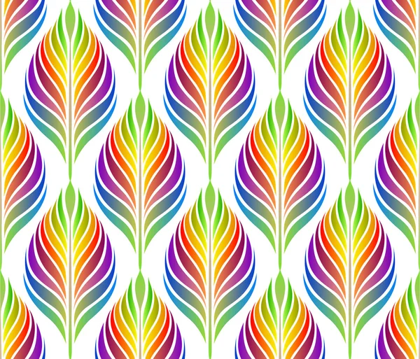 Modèle sans couture avec des feuilles colorées. Vecteur, EPS 10 . — Image vectorielle