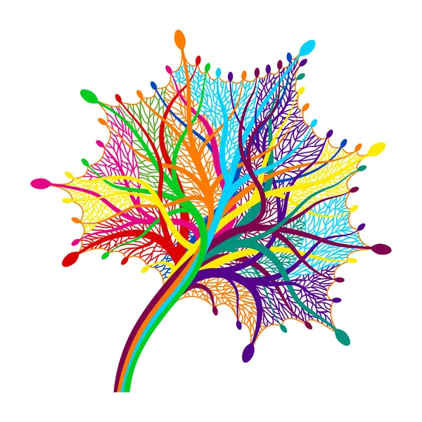 Feuille abstraite vectorielle colorée . — Image vectorielle