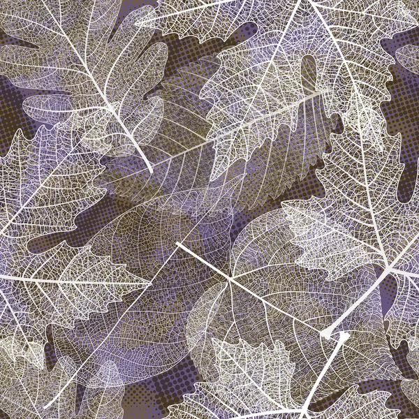 Modèle sans couture avec des feuilles d'automne. Vecteur, EPS10 . — Image vectorielle