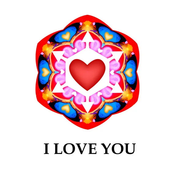 Cœur abstrait. Je t'aime carte, fond. Illustration vectorielle, EPS10 — Image vectorielle