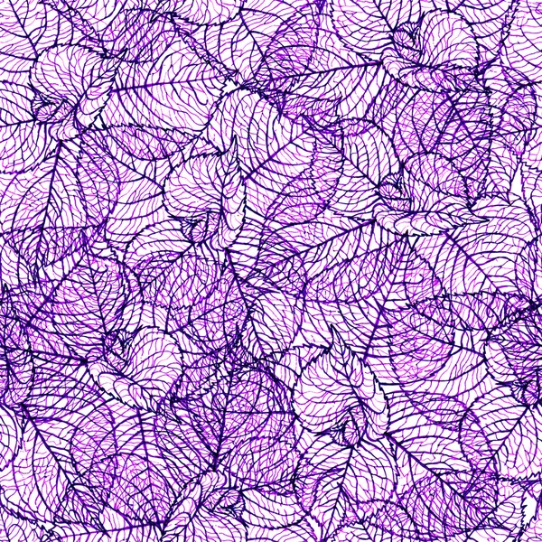 Seamless mönster med abstrakt blad. Vektor illustration, Eps10 — Stock vektor
